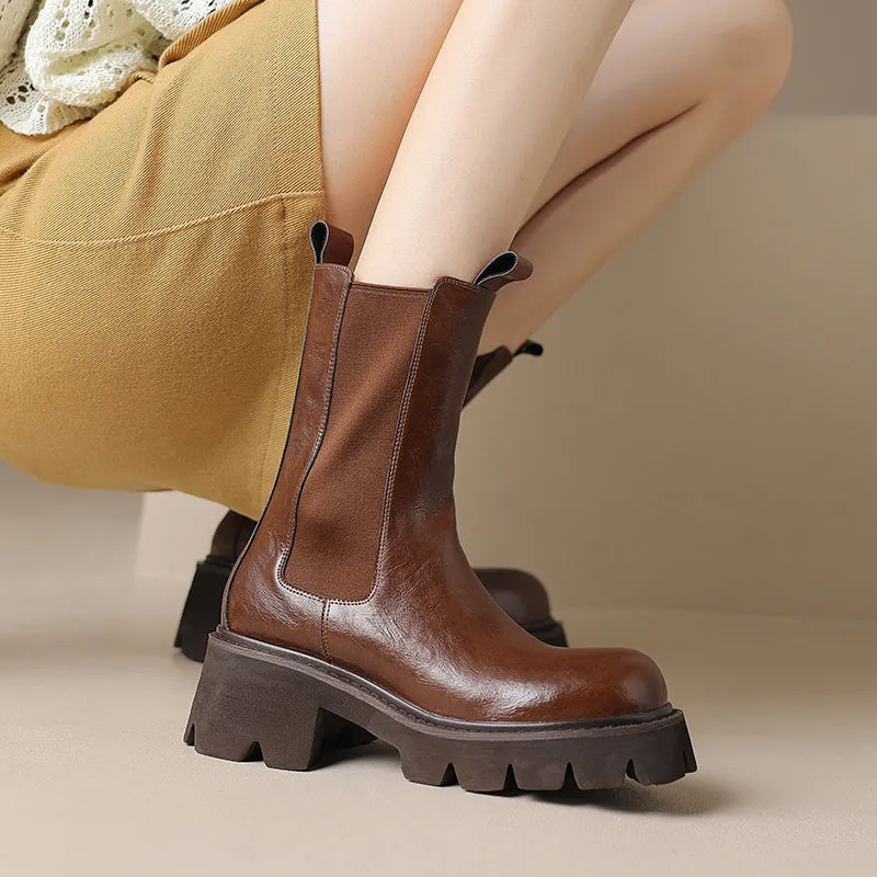 Black Lug Sole Boots