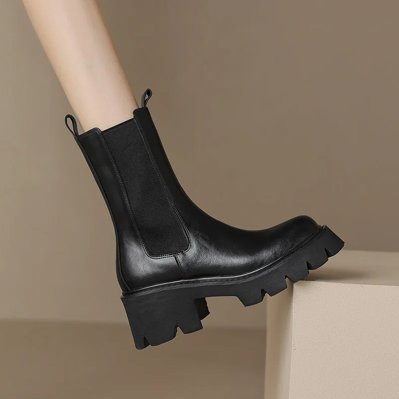 Black Lug Sole Boots