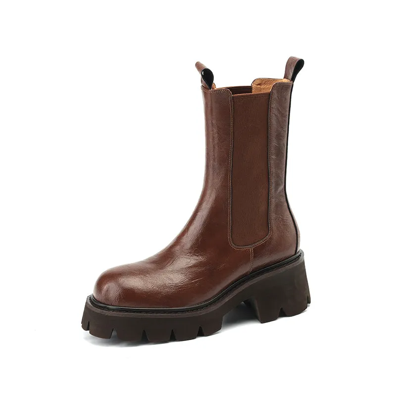Black Lug Sole Boots