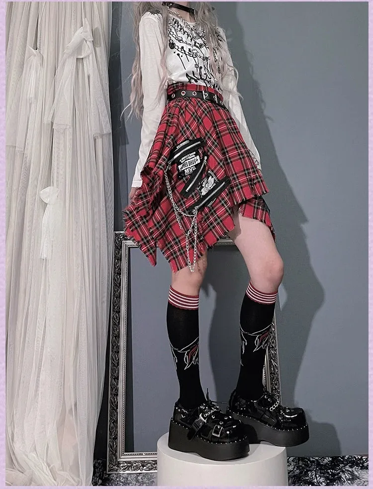 Black White Platform Shoes Round-Toe Flatform Shoes