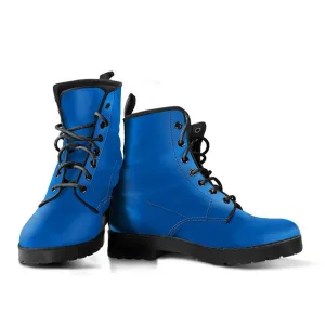 Blue  Memory Foam Boots | All Season Lace Up Boots | Vegan Leather Combat Boot by Manifestie