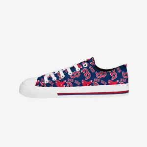 Boston Red Sox Womens Low Top Repeat Print Canvas Shoe