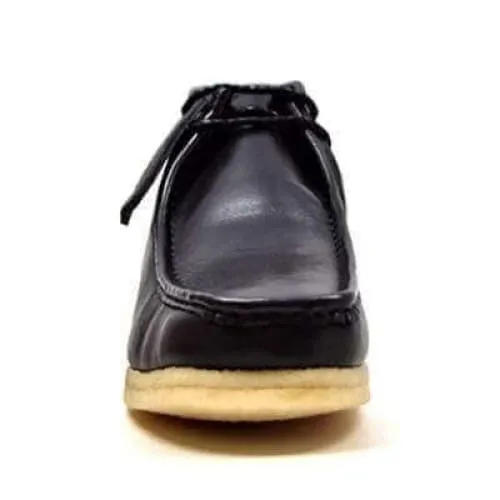 British Walkers Wallabee Boots Men's Black Leather High Top