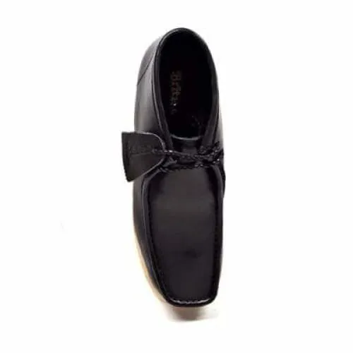 British Walkers Wallabee Boots Men's Black Leather High Top