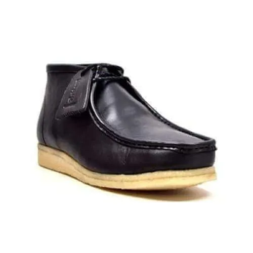 British Walkers Wallabee Boots Men's Black Leather High Top