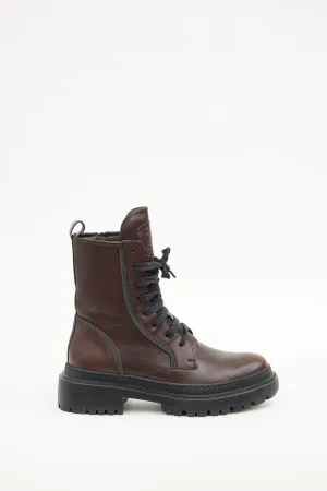 Brown Monili Combat Boot