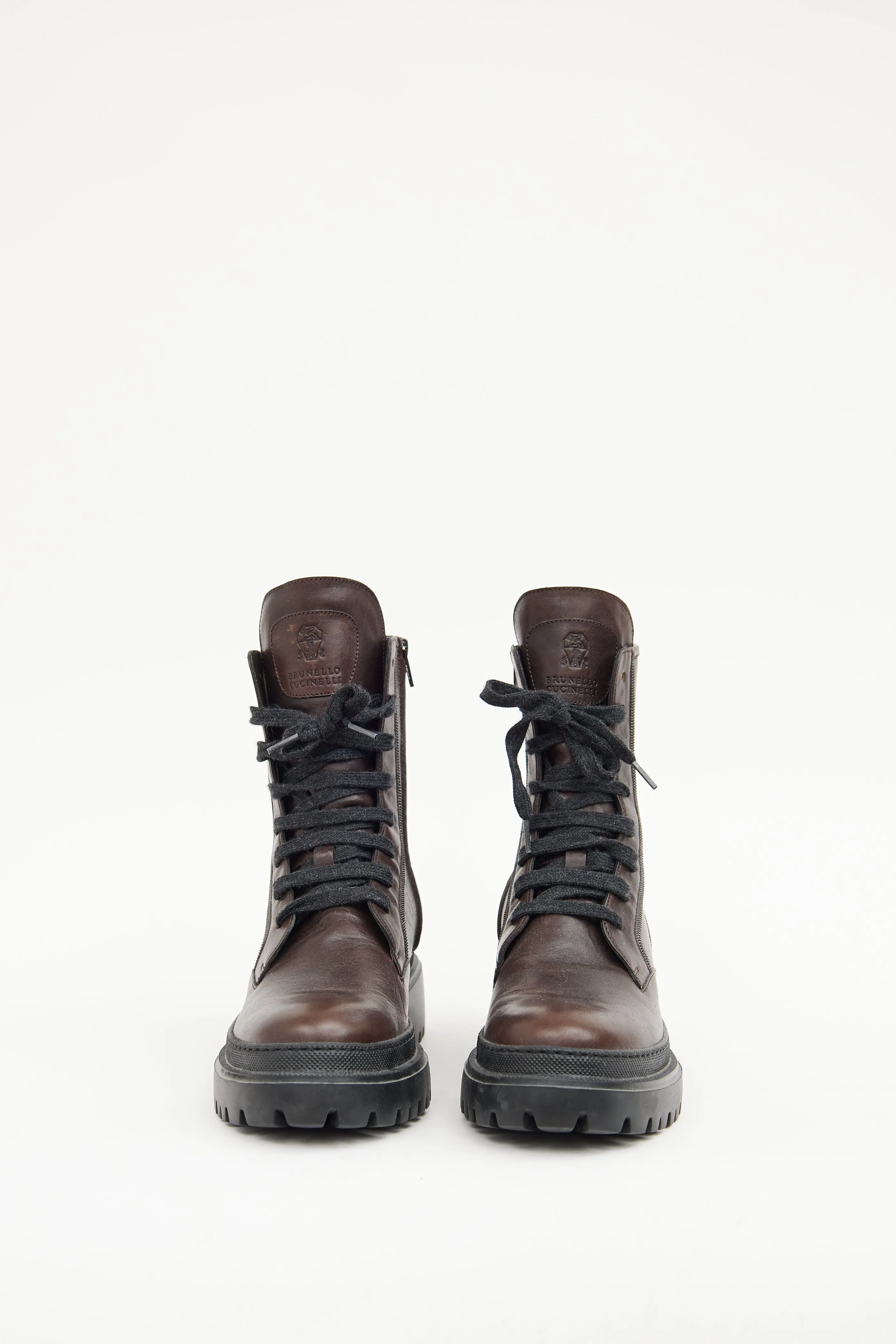 Brown Monili Combat Boot
