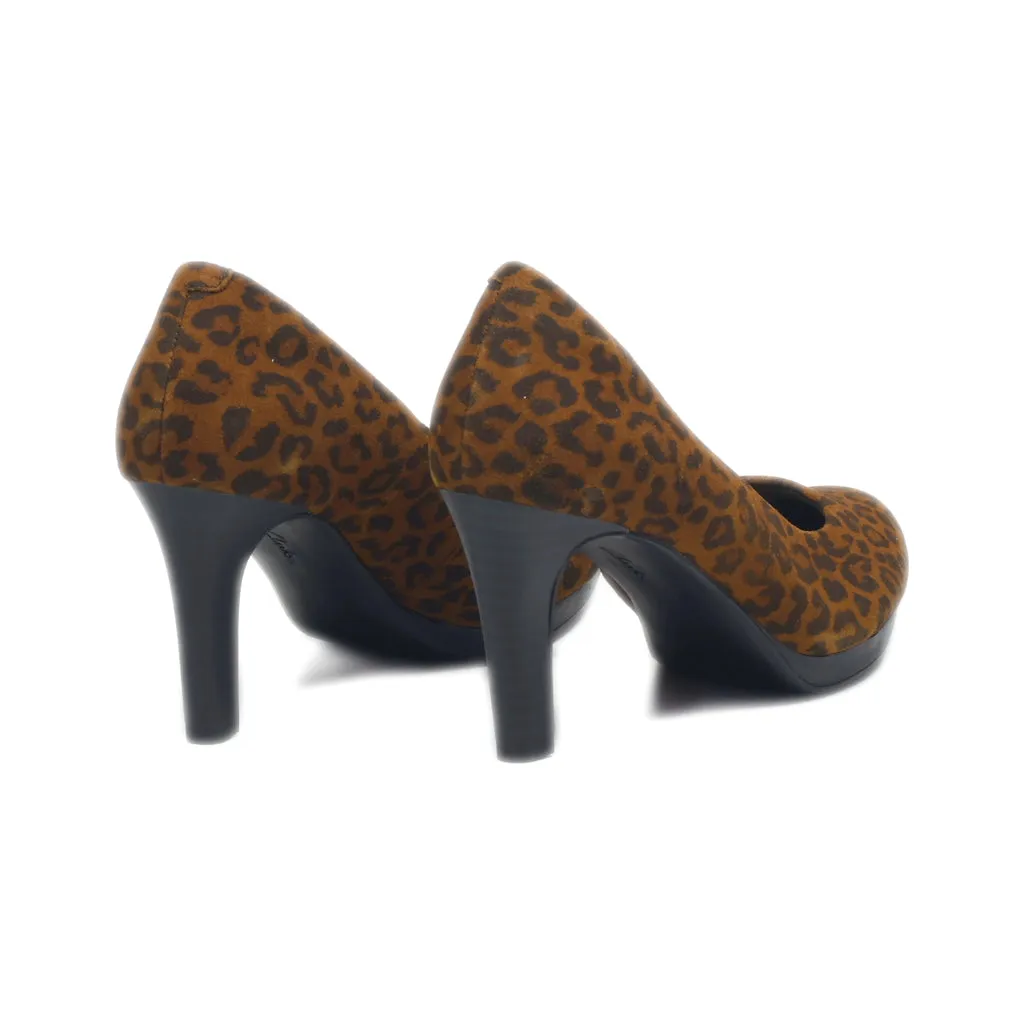Clarks High-Heel Shoes Leather Yellow Colour For Women