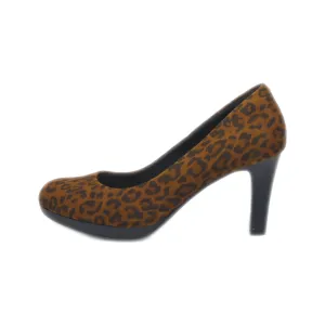 Clarks High-Heel Shoes Leather Yellow Colour For Women