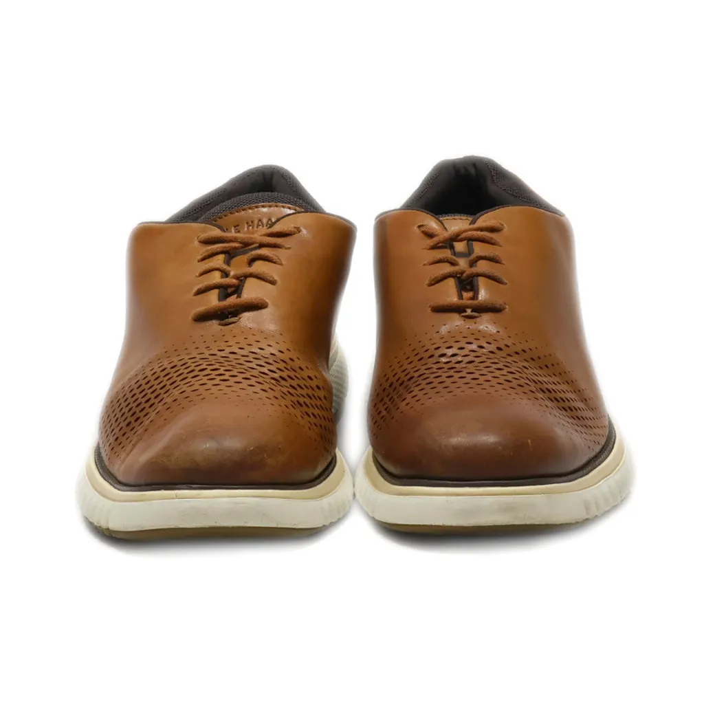 Cole Haan Casual Lace Ups Leather Gold Colour For Men