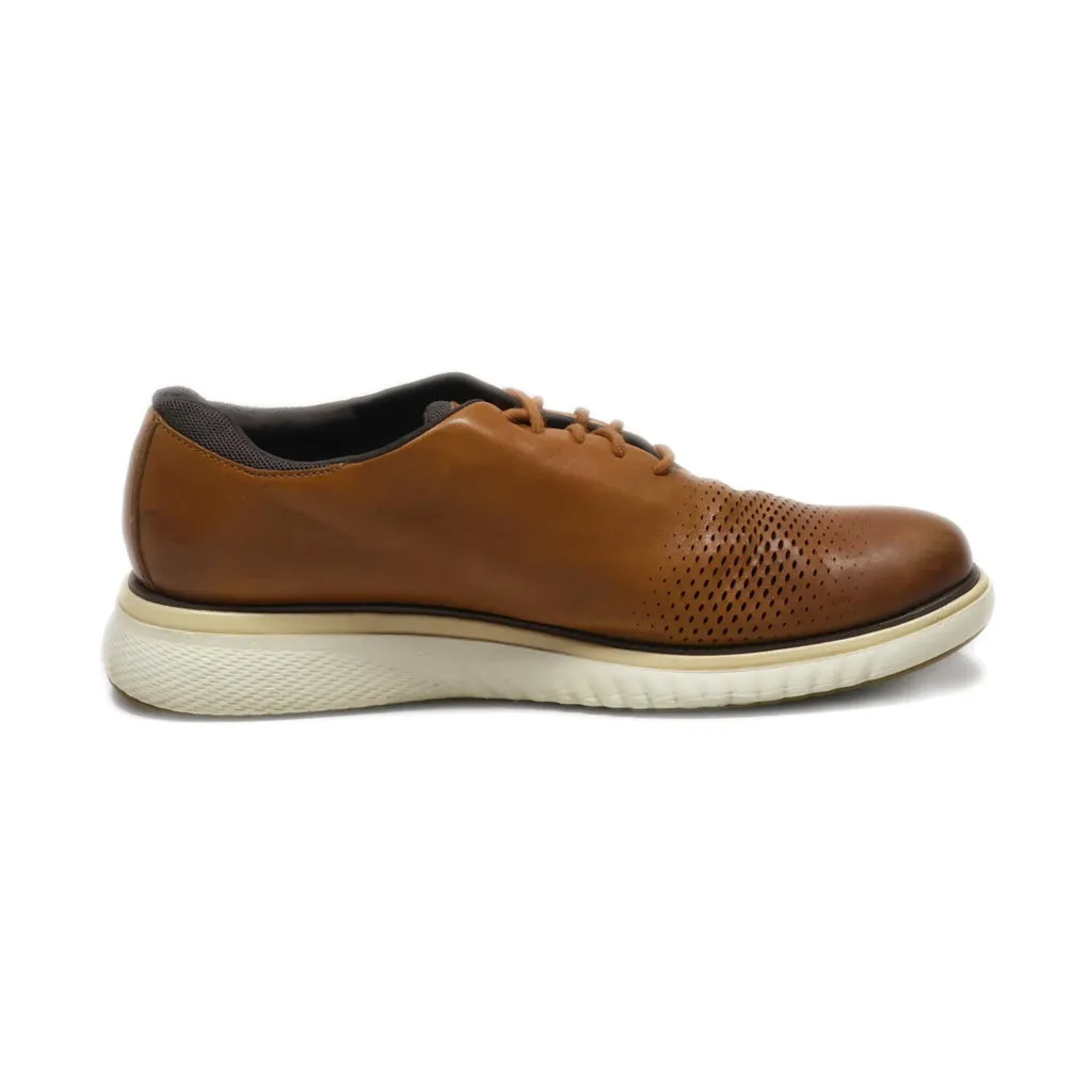 Cole Haan Casual Lace Ups Leather Gold Colour For Men