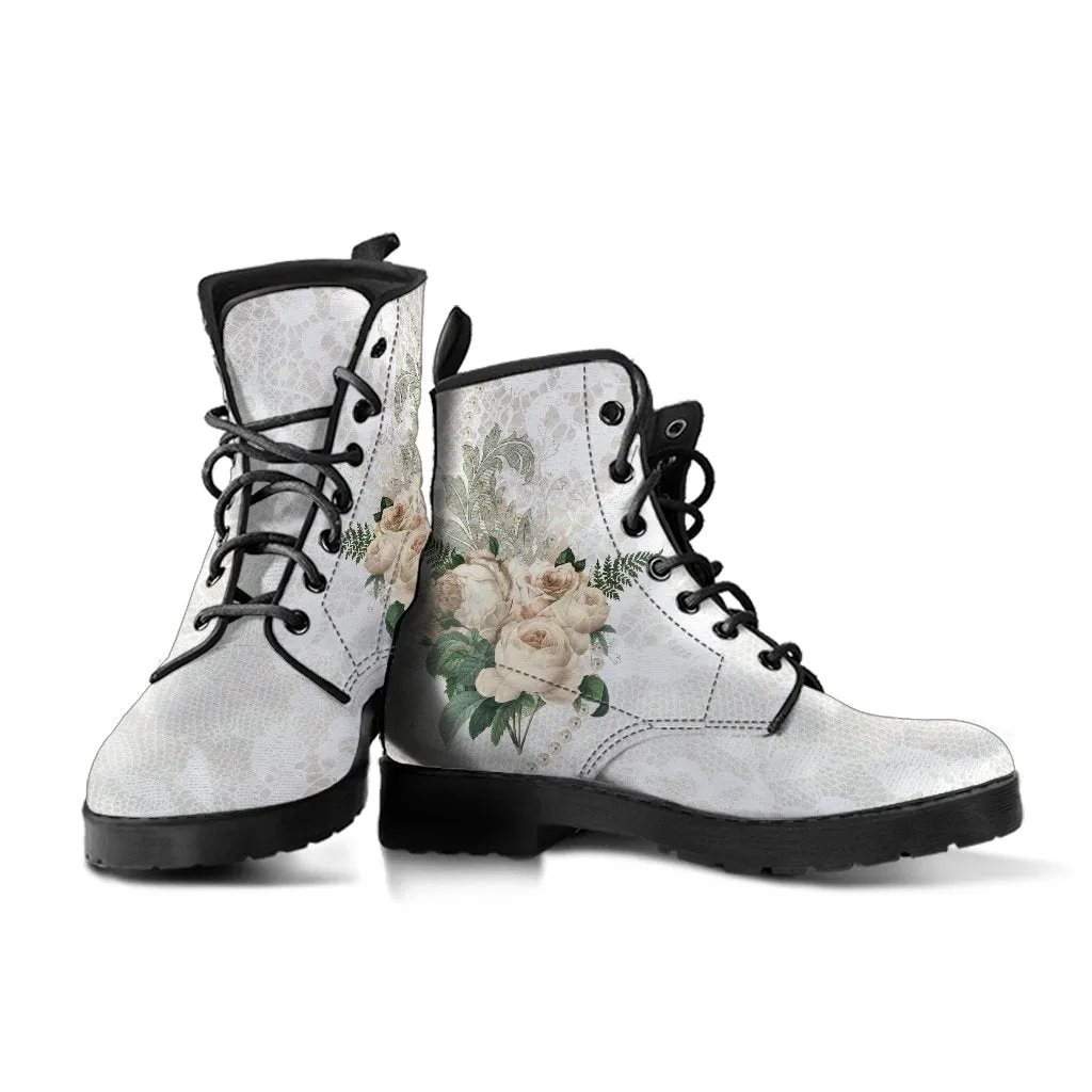 Combat Boots - Beautiful Flowers #24 | Custom Shoes, Women's Boots, Aesthetic Shoes, Boho Shoes, Vintage Style Shoes, Sorority Shoes