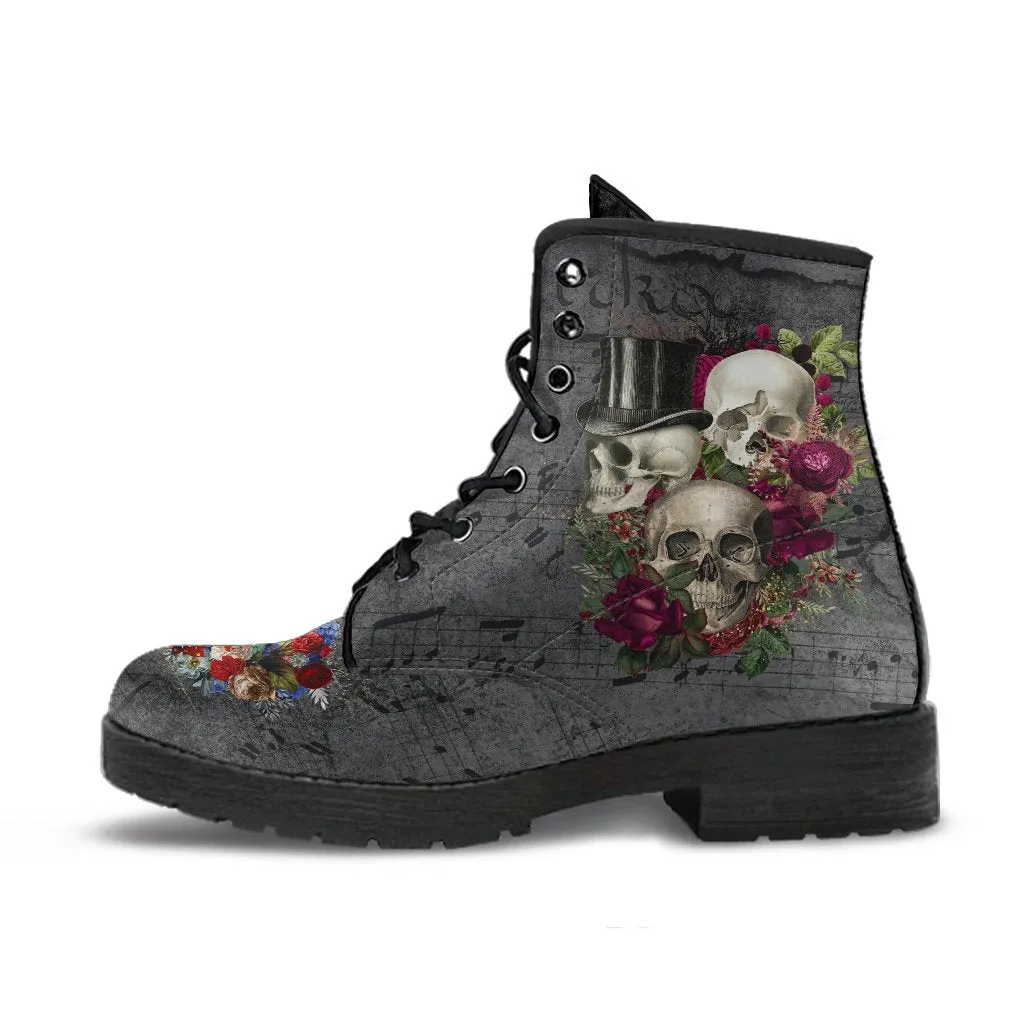 Combat Boots - Goth Shoes #22 | Vegan Leather Lace Up Boots Women, Custom Shoes