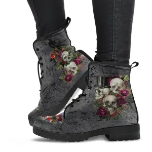 Combat Boots - Goth Shoes #22 | Vegan Leather Lace Up Boots Women, Custom Shoes