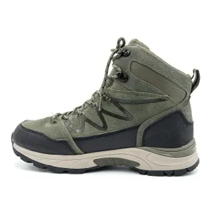 Crane Hiking Boots Leather Green Colour For Men