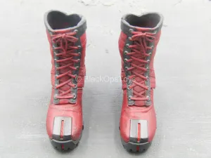 Daredevil - Black & Red Combat Boots (Peg Type)