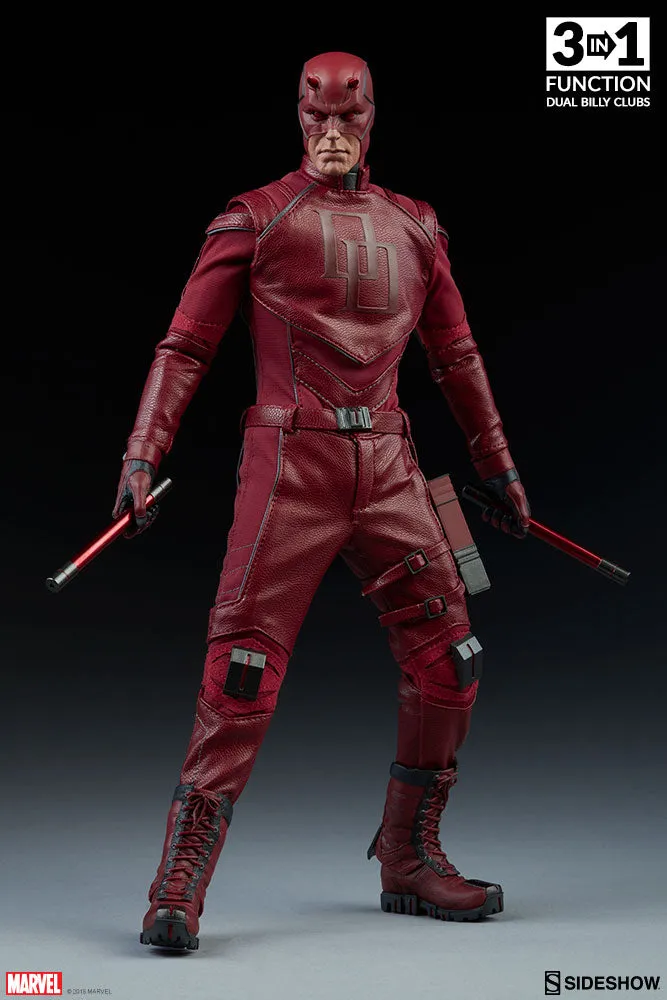 Daredevil - Black & Red Combat Boots (Peg Type)
