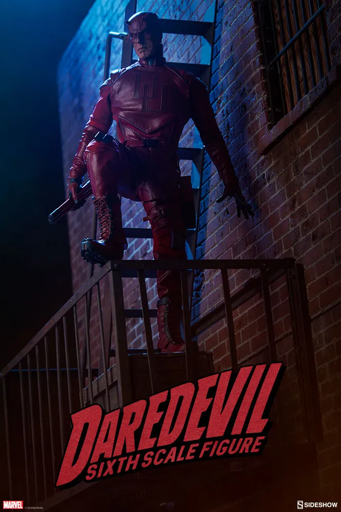 Daredevil - Black & Red Combat Boots (Peg Type)