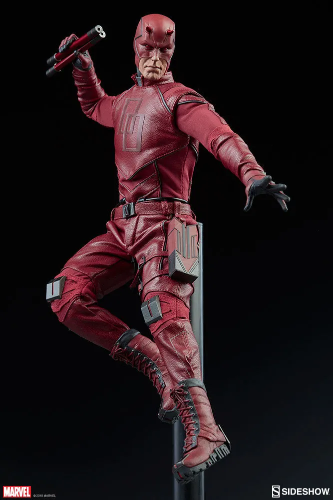 Daredevil - Black & Red Combat Boots (Peg Type)