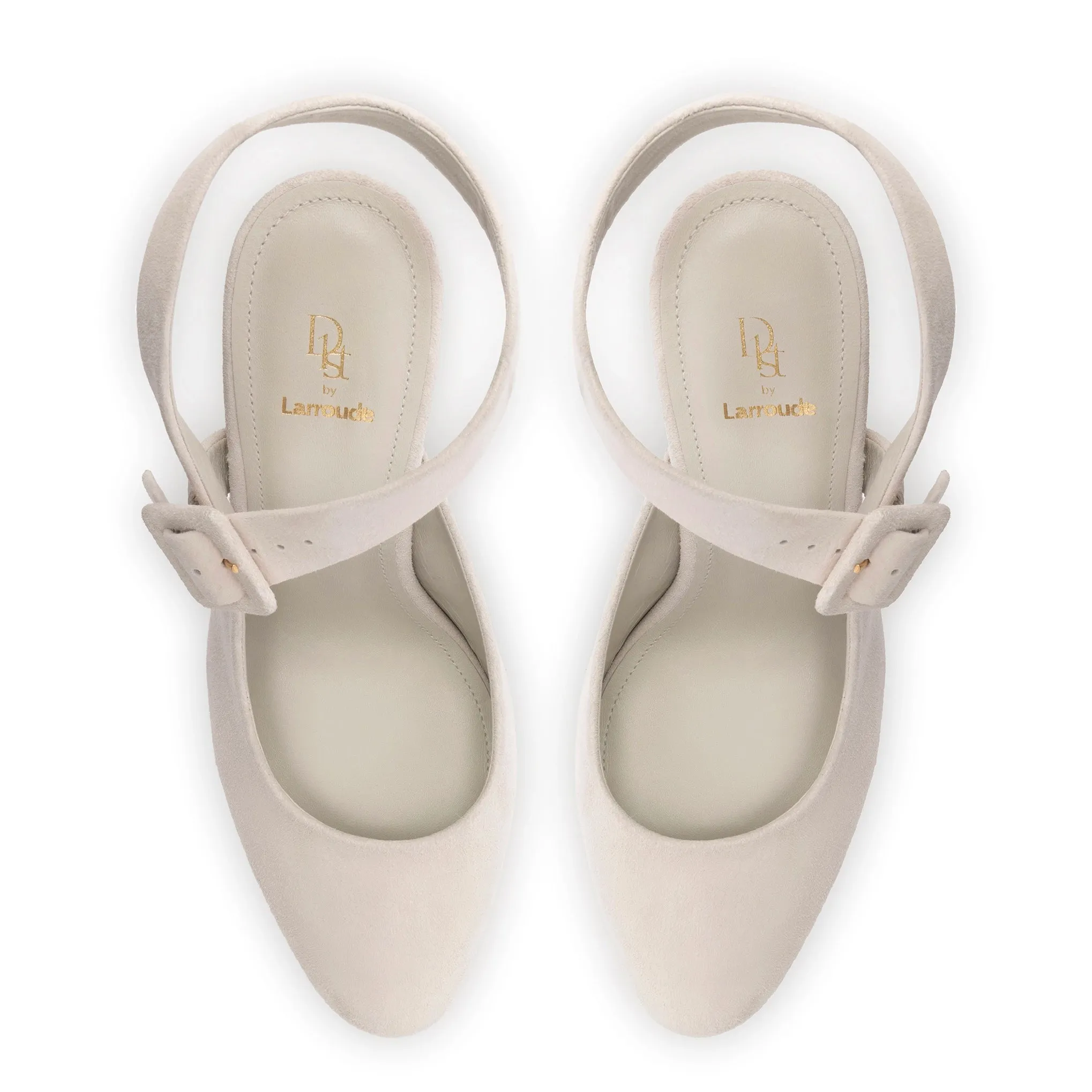Deena By Larroudé Pump In Mushroom Grey Suede