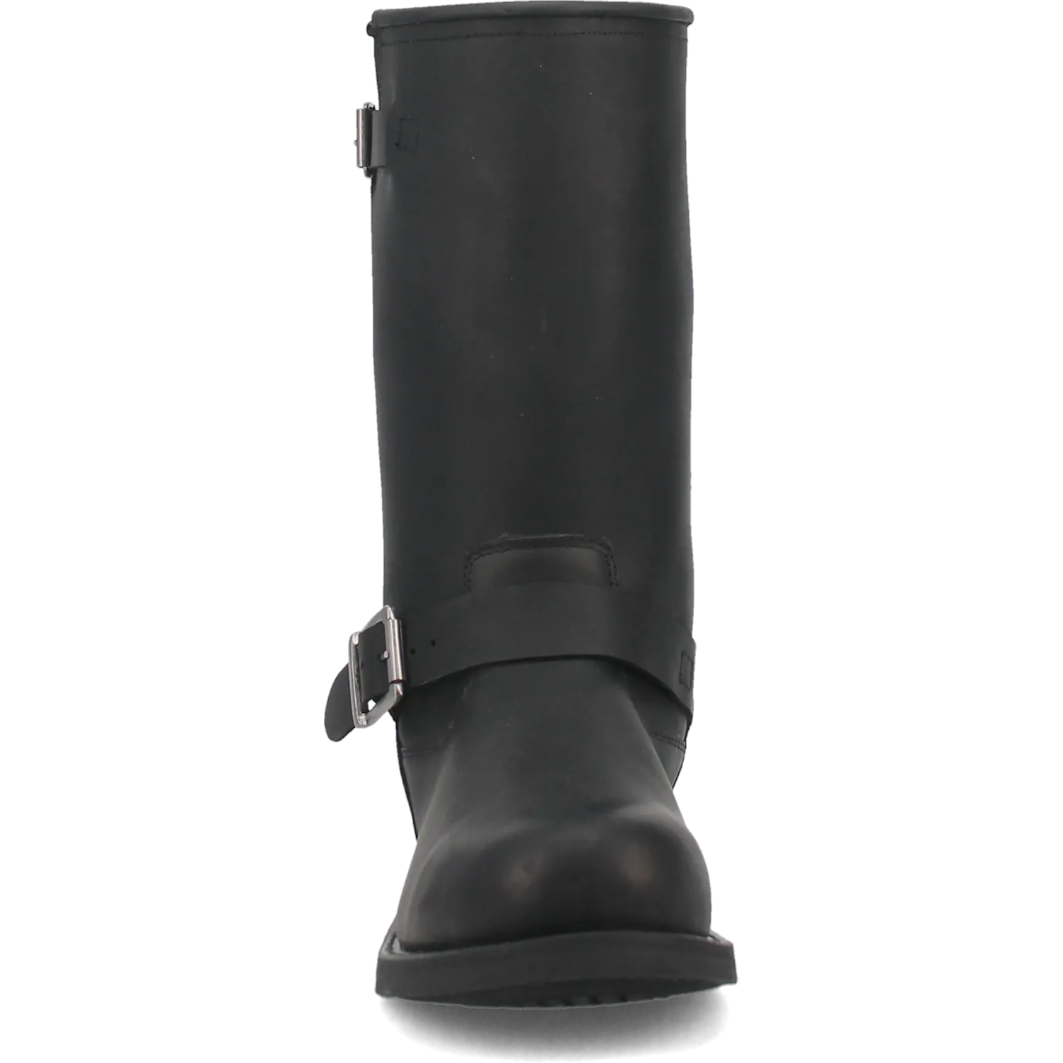 Dingo Black Round Toe Harness Boots for Men