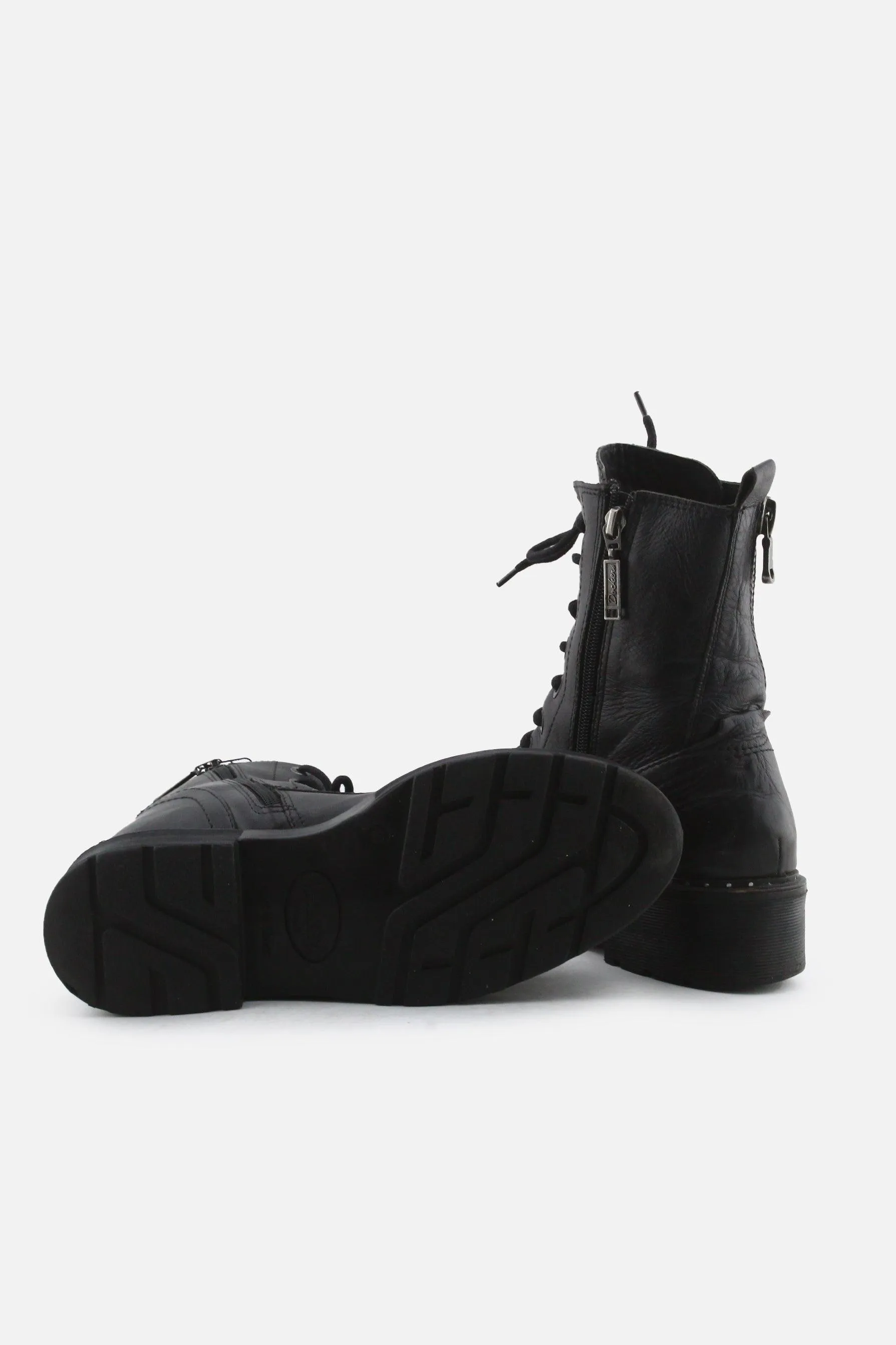 Docker's Zipper Laces Combat Ankle Boots | 100% Authentic Leather