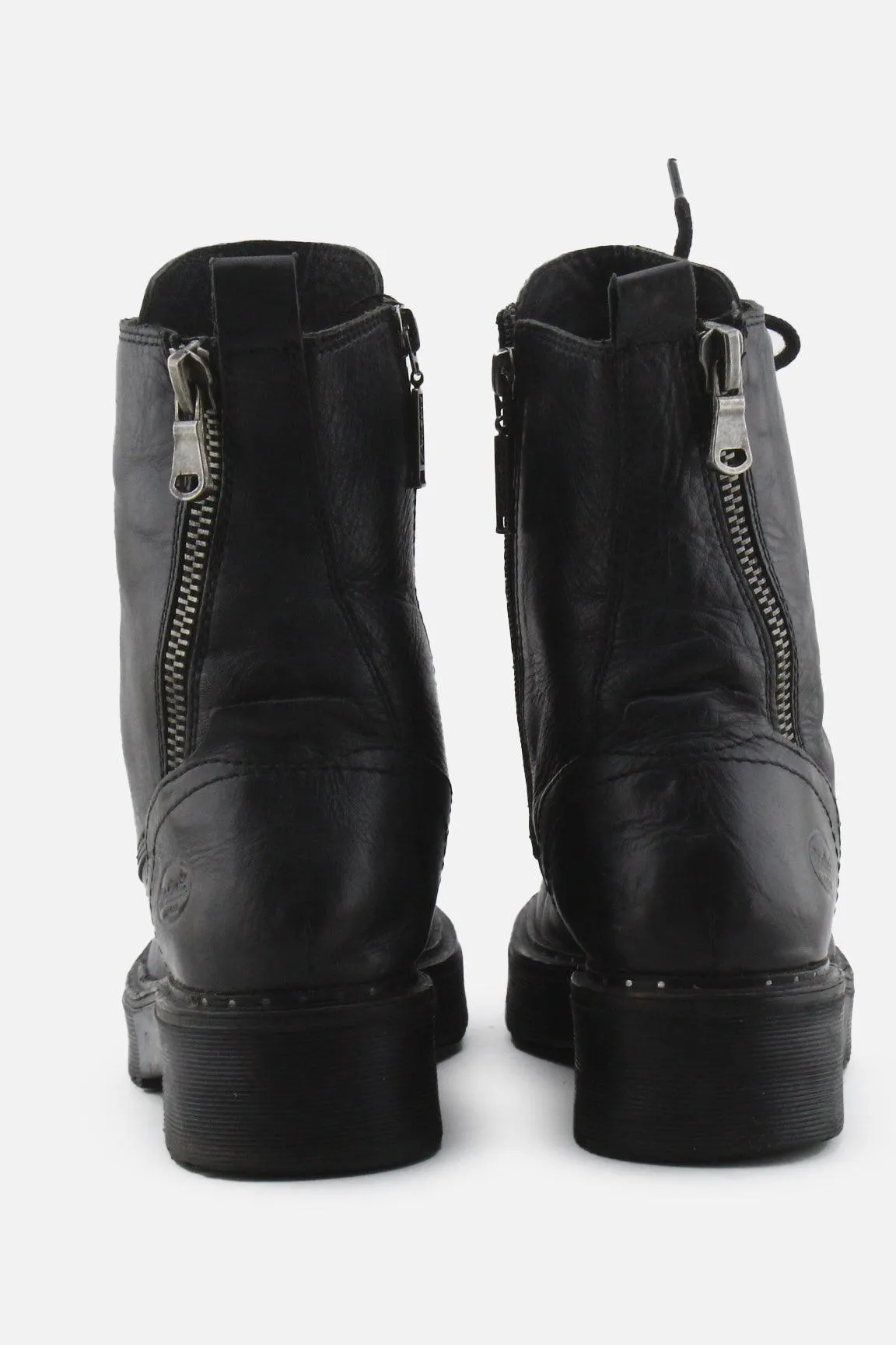 Docker's Zipper Laces Combat Ankle Boots | 100% Authentic Leather