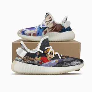 Dragon Ball Z Son Goku and Videl YZ White Anime Shoes