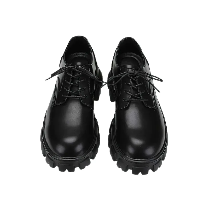 Fashion Casual Men's Shoes Of Thick Heel / Leather Derby Of Flatform Heighten