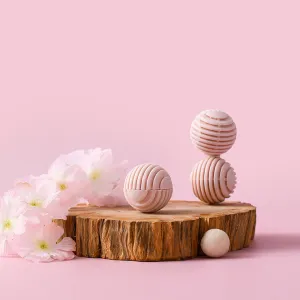 FaSoLa Shoe Deodorant Balls - Sakura White Peach Scent, Pink, 6 Pieces