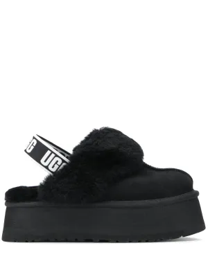 Faux fur slingback mules<BR/><BR/><BR/>