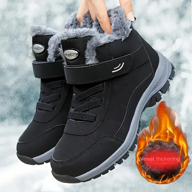 Faywellme CozyFit Women's Winter Snow Boots - Waterproof, Non-Slip, Warm Fleece-Lined High Tops for Hiking & Casual Wear