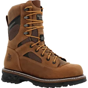 Georgia Mens LTX Logger 9in WP CT Brown Leather Work Boots