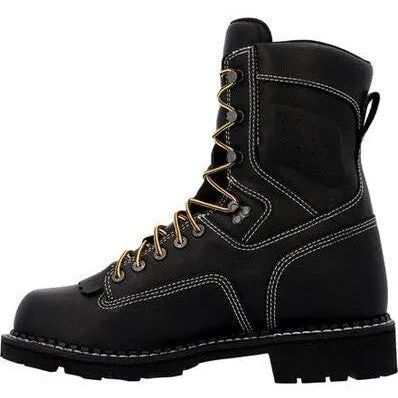 Georgia Men's USA Logger 8" Soft Toe WP Work Boot -Black- GB00603