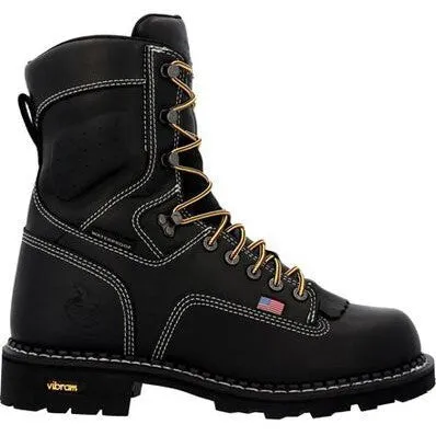 Georgia Men's USA Logger 8" Soft Toe WP Work Boot -Black- GB00603