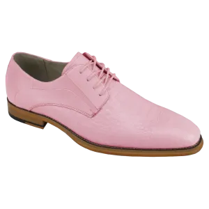 Giovanni Pink Men’s lace-up dress shoes oxford fashion design