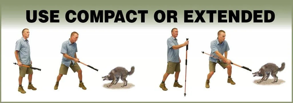 Hike'n-Strike - Hiking Staff with Stun Device and Flashlight