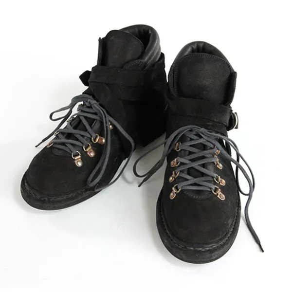 HIKING BOOTS CALF REVERSE BLACK