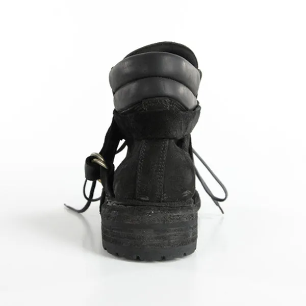 HIKING BOOTS CALF REVERSE BLACK