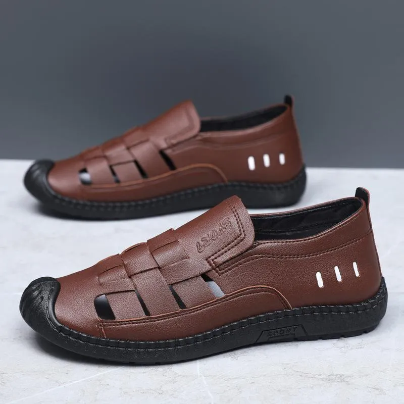 🔥Hot Sale New Hollowed Out Casual Hiking Leather Shoes