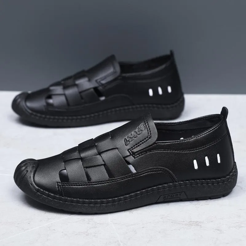 🔥Hot Sale New Hollowed Out Casual Hiking Leather Shoes