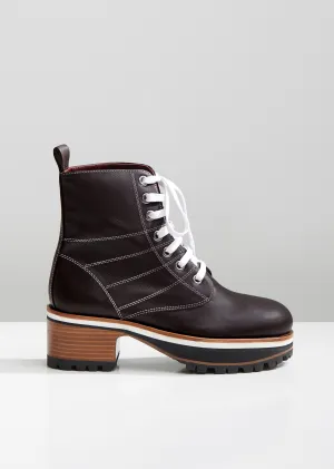 Jessa Grain Nappa Combat Boots