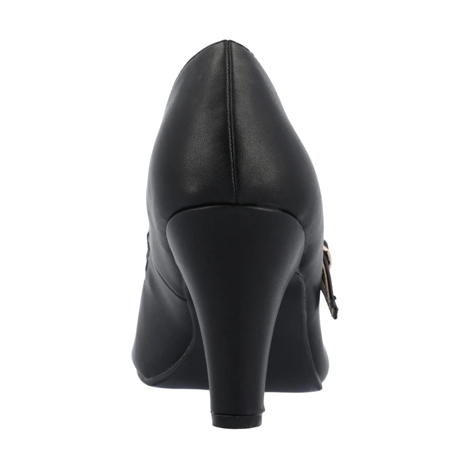Journee Collection Womens Windy Round Toe Block Heel Mary Jane Pumps Black 7.5M