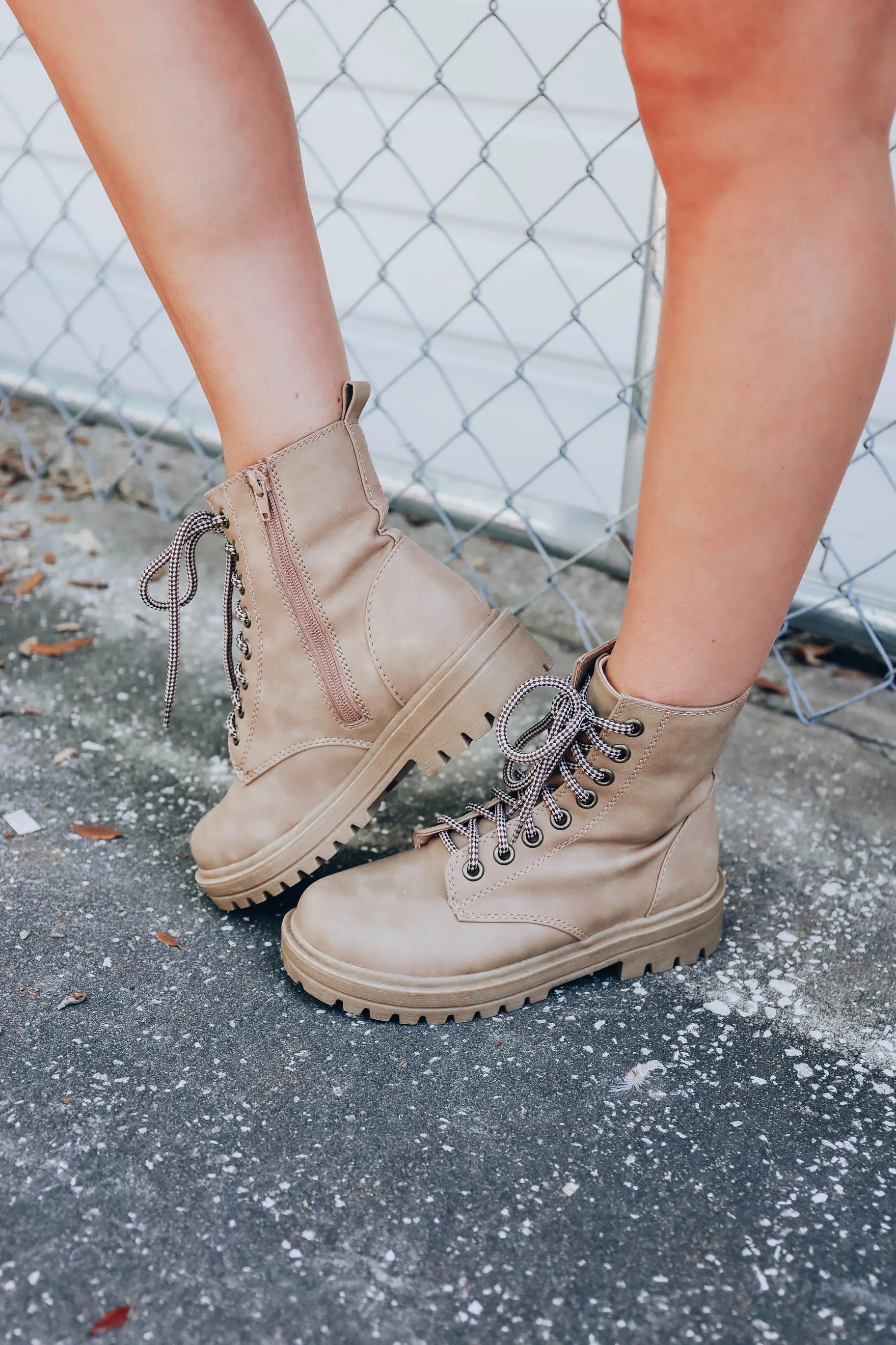 Journee Combat Boots - Camel