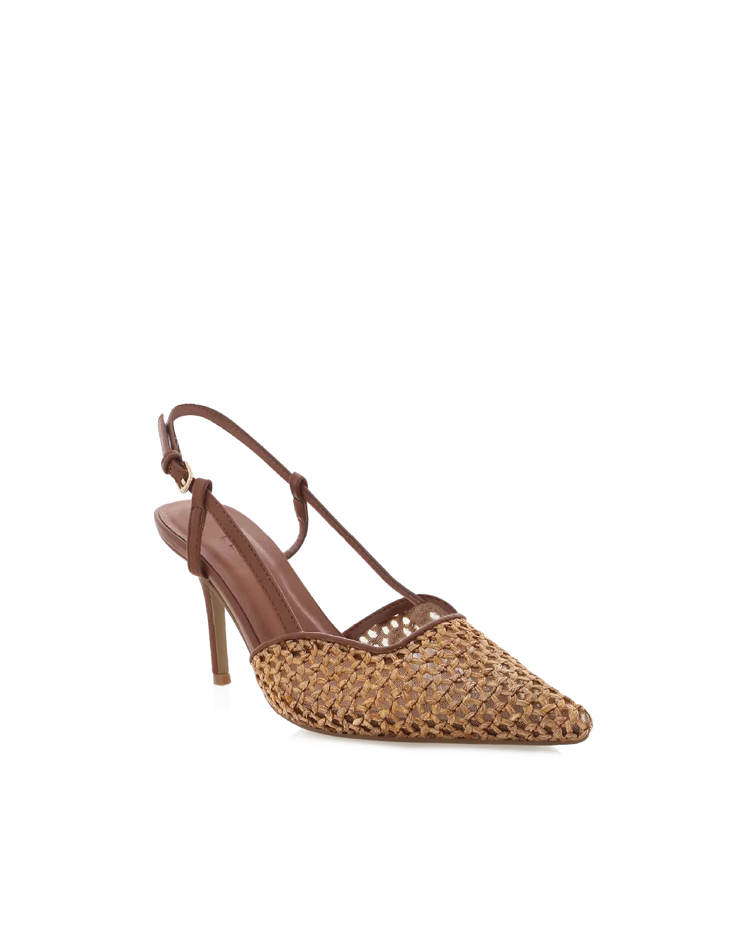 KAMERON - DARK TAN-NATURAL RAFFIA