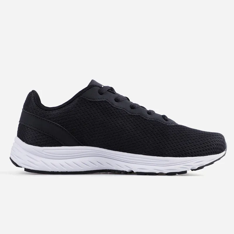 Knixmax Extra Wide Lightweight Women's Running Shoes for Flatfoot Black Sport Shoes with Wide Toe Box
