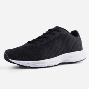 Knixmax Extra Wide Lightweight Women's Running Shoes for Flatfoot Black Sport Shoes with Wide Toe Box