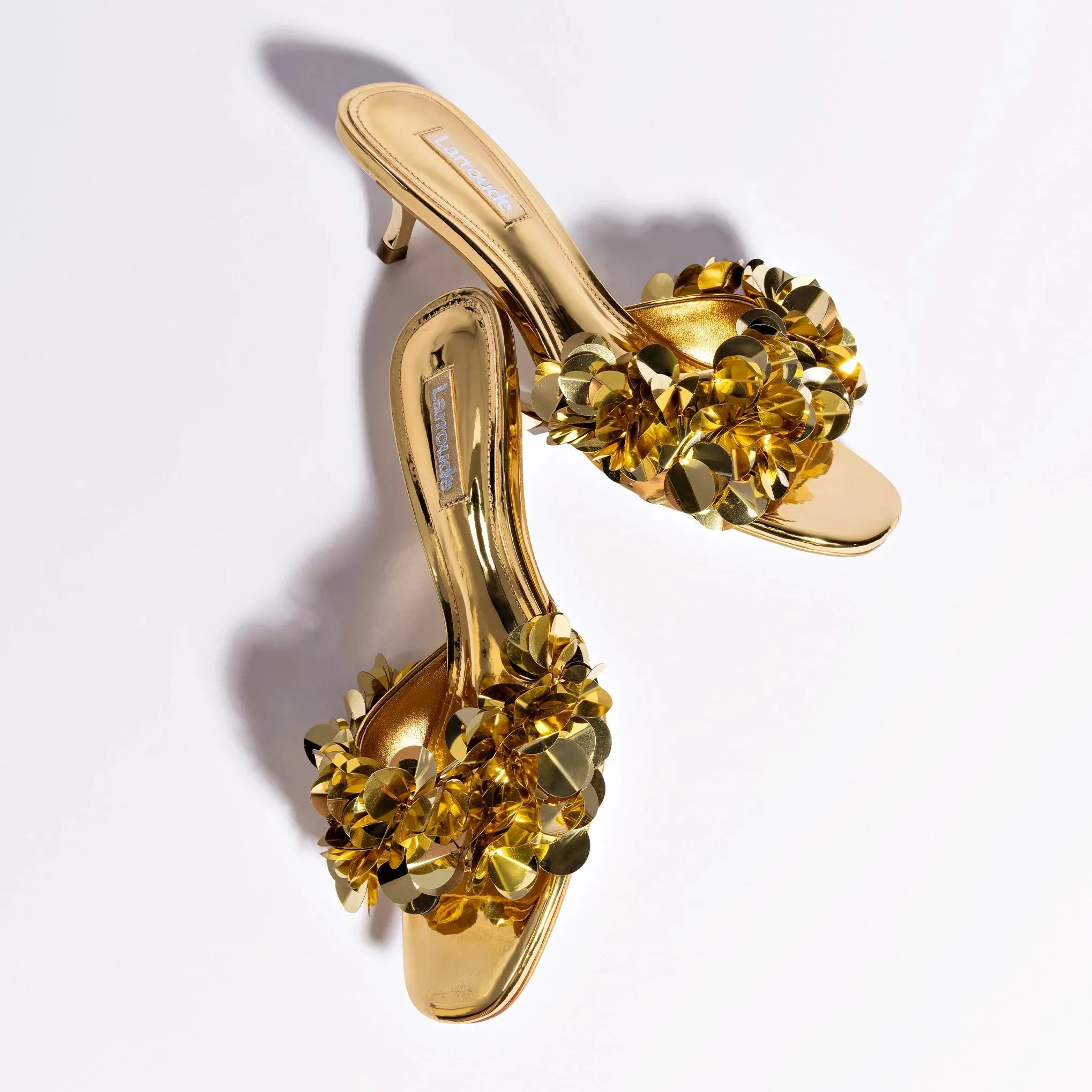 LARROUDE Greta Disco In Gold Specchio