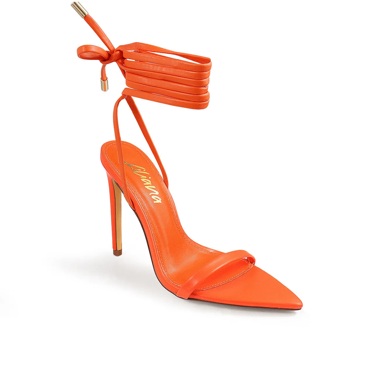 LAURENT-55A/2024 Orange Faux Leather