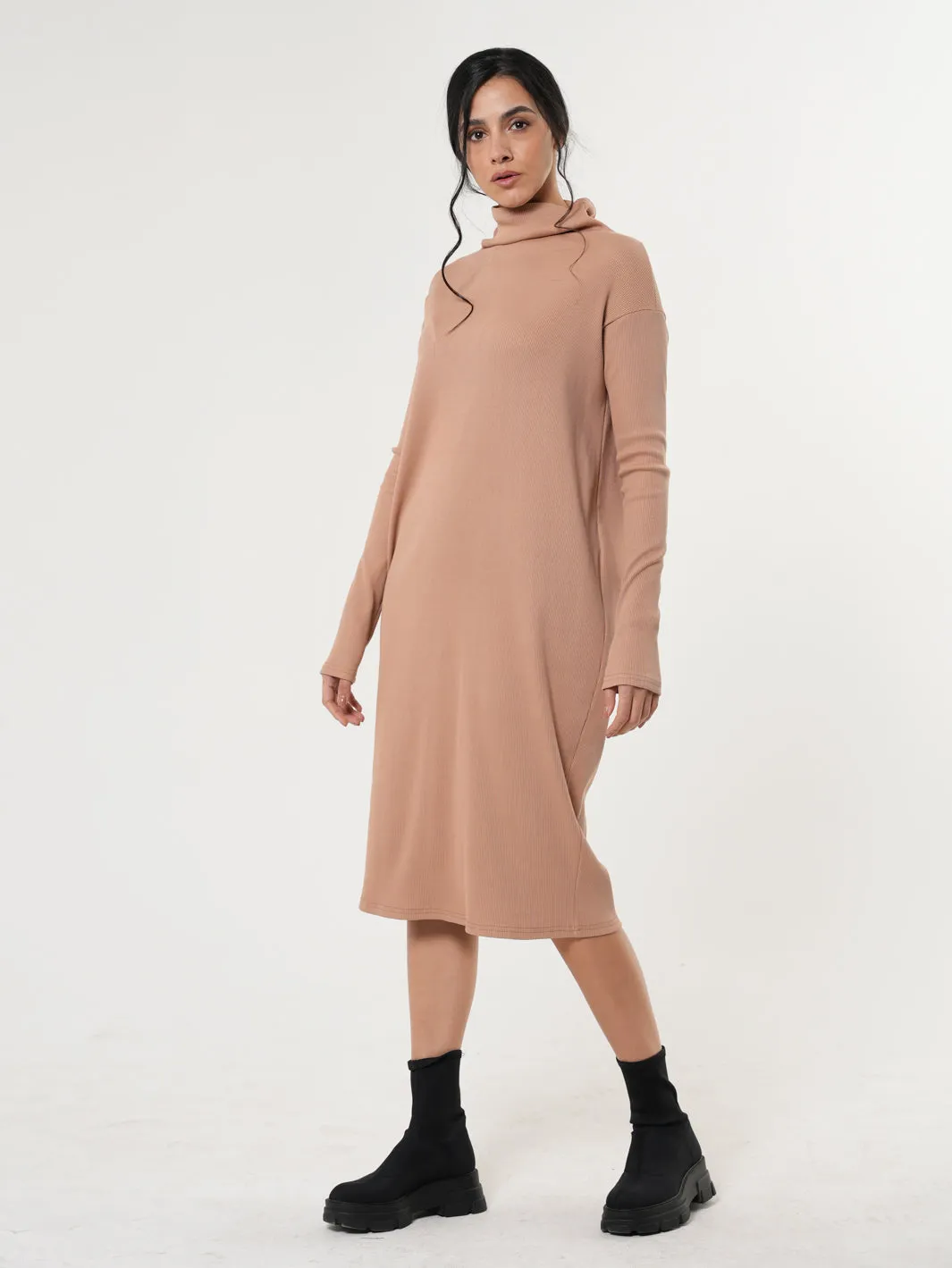 Long Sleeve Ribbed Dress